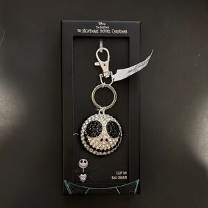 Disney Black and Silver Jack Skellington Bag Clip